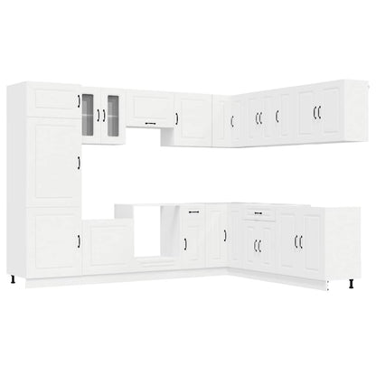14 Piece Kitchen Cabinet Set "Kalmar" Engineered Wood White