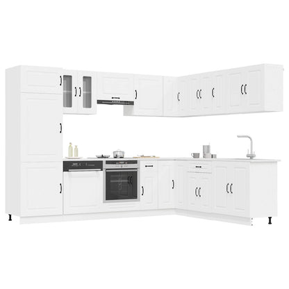 14 Piece Kitchen Cabinet Set "Kalmar" Engineered Wood White