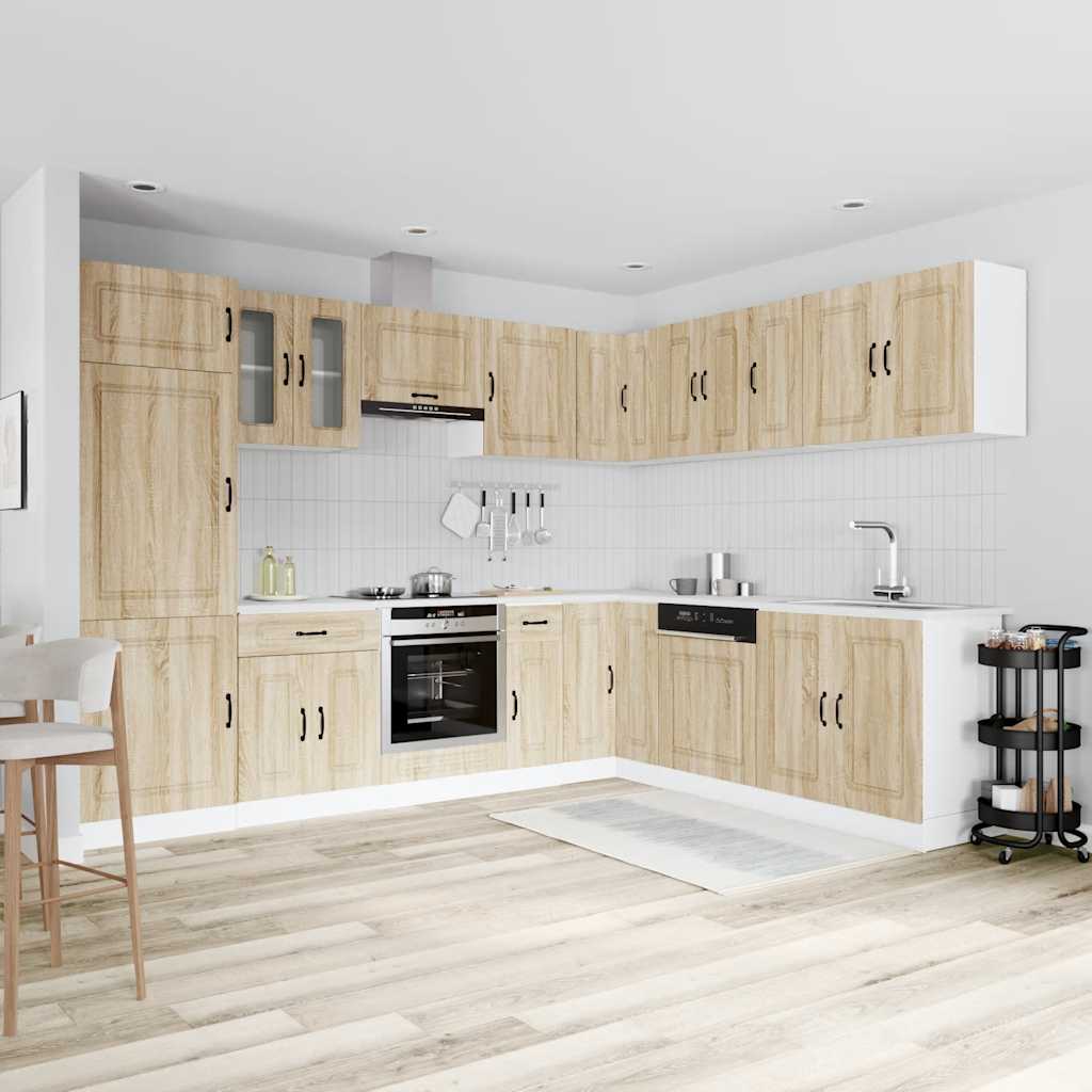 vidaXL 14 Piece Kitchen Cabinet Set "Kalmar" Sonoma Oak Engineered Wood 3