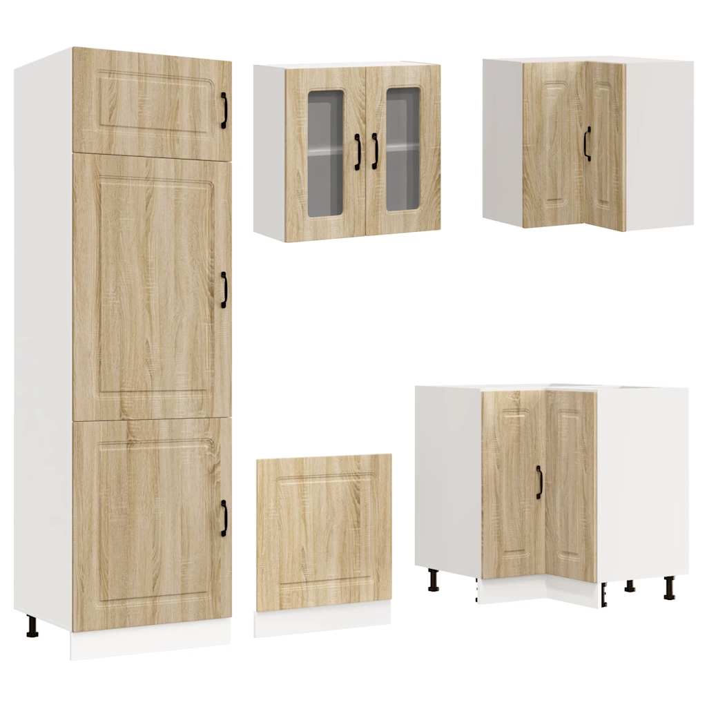 vidaXL 14 Piece Kitchen Cabinet Set "Kalmar" Sonoma Oak Engineered Wood 5