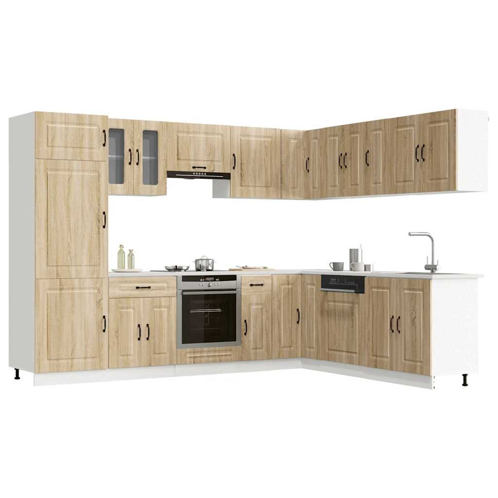 vidaXL 14 Piece Kitchen Cabinet Set "Kalmar" Sonoma Oak Engineered Wood