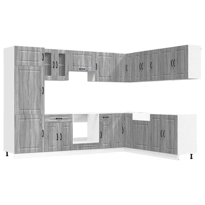 vidaXL 14 Piece Kitchen Cabinet Set "Kalmar" Grey Sonoma Engineered Wood 2