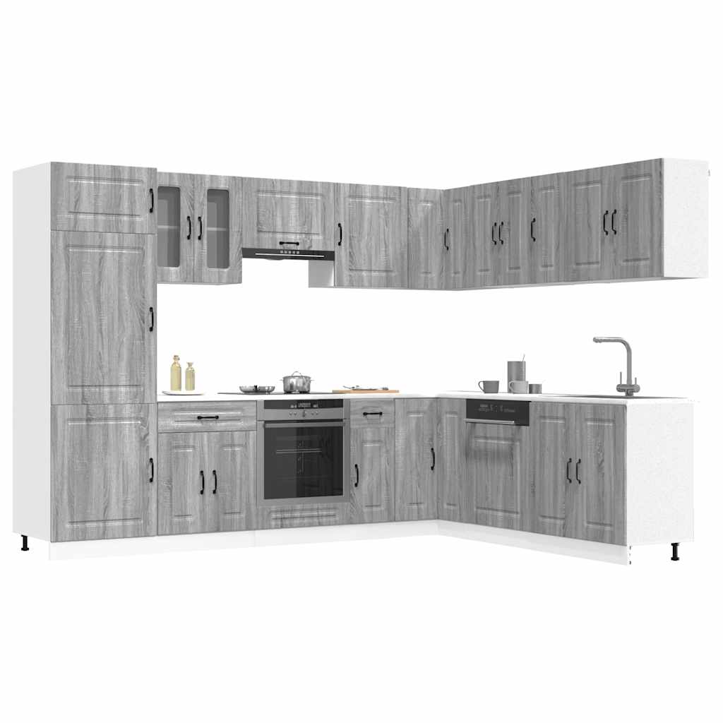 vidaXL 14 Piece Kitchen Cabinet Set "Kalmar" Grey Sonoma Engineered Wood 1