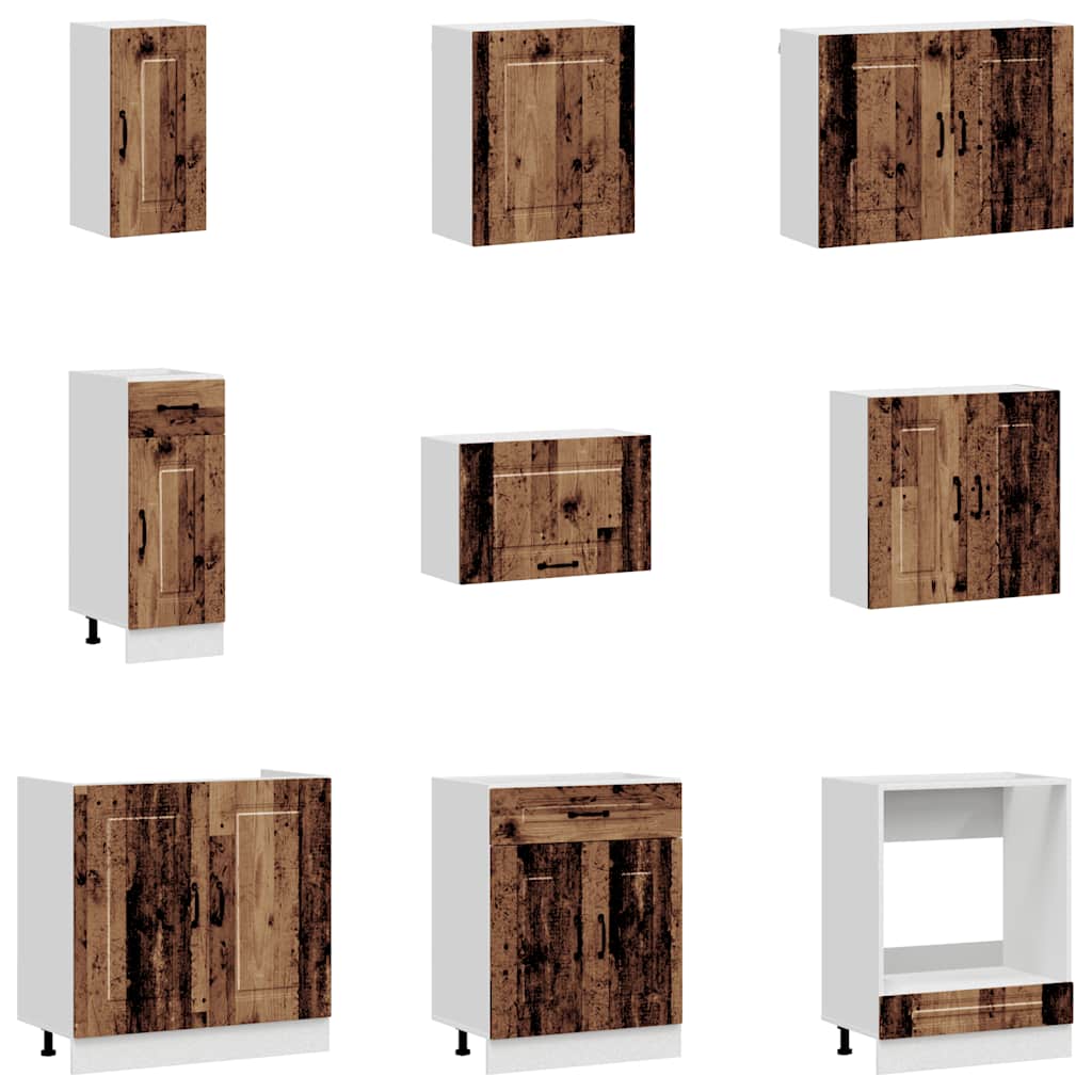 vidaXL 14 Piece Kitchen Cabinet Set "Kalmar" Old Wood Engineered Wood 4