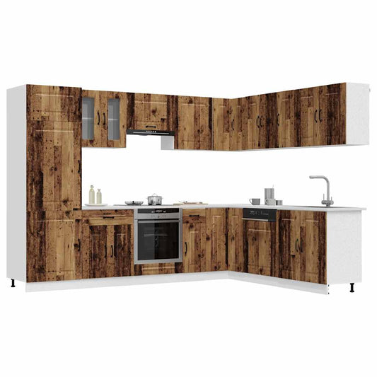 vidaXL 14 Piece Kitchen Cabinet Set "Kalmar" Old Wood Engineered Wood 1