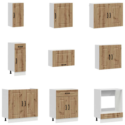 vidaXL 14 Piece Kitchen Cabinet Set "Kalmar" Artisan Oak Engineered Wood 4