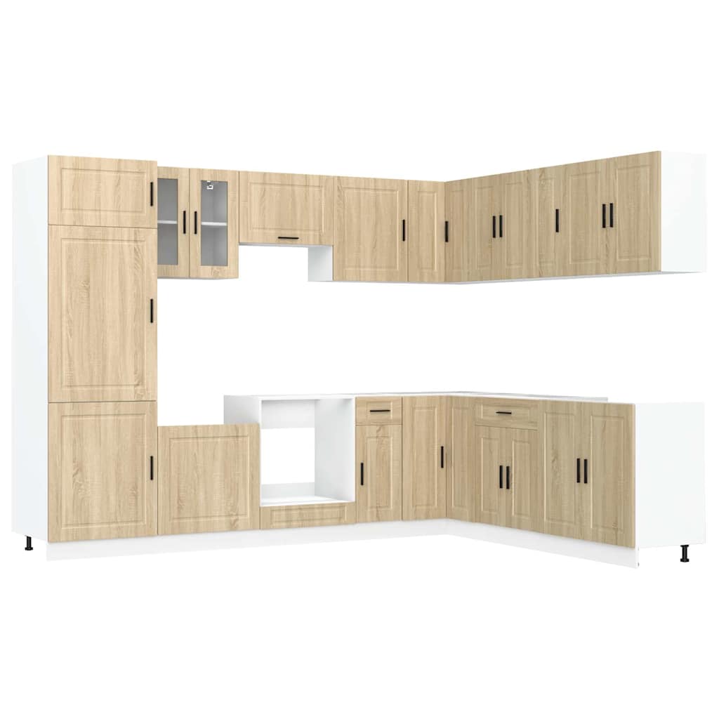 vidaXL 14 Piece Kitchen Cabinet Set "Porto" Sonoma Oak Engineered Wood 2