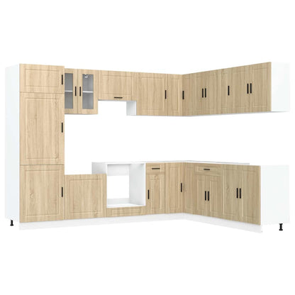 vidaXL 14 Piece Kitchen Cabinet Set "Porto" Sonoma Oak Engineered Wood 2
