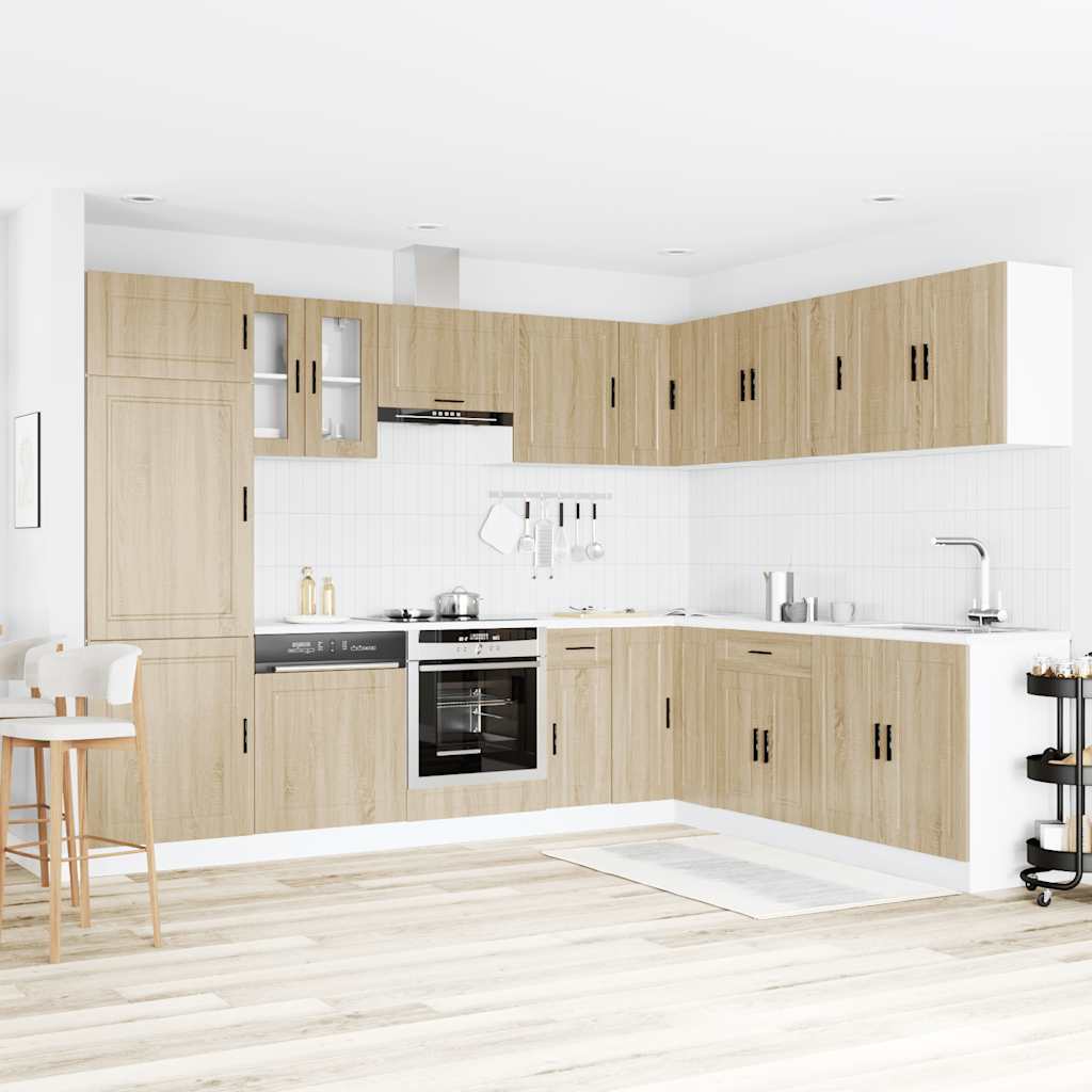 vidaXL 14 Piece Kitchen Cabinet Set "Porto" Sonoma Oak Engineered Wood 3