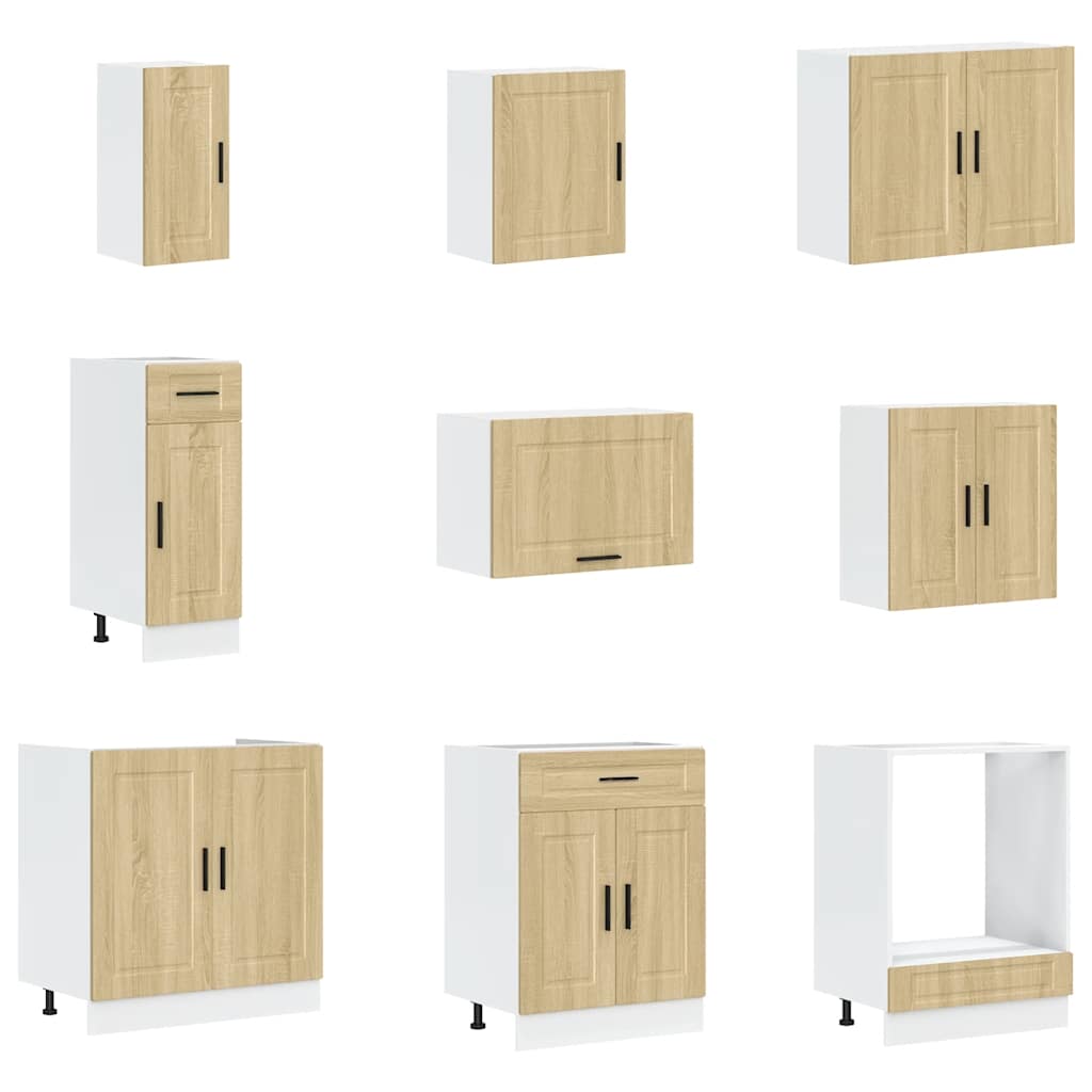 vidaXL 14 Piece Kitchen Cabinet Set "Porto" Sonoma Oak Engineered Wood 4