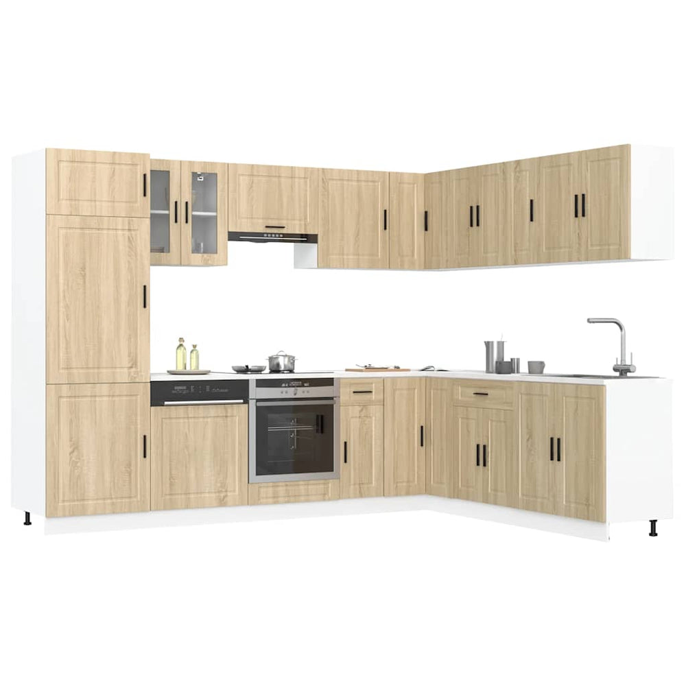 vidaXL 14 Piece Kitchen Cabinet Set "Porto" Sonoma Oak Engineered Wood