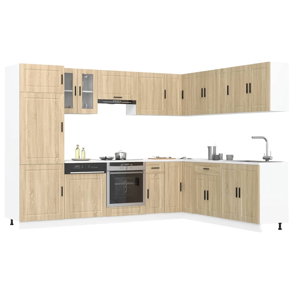 vidaXL 14 Piece Kitchen Cabinet Set "Porto" Sonoma Oak Engineered Wood 1