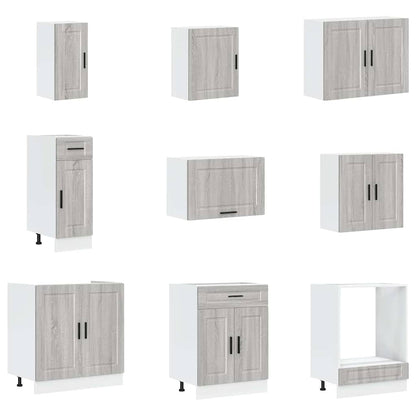 vidaXL 14 Piece Kitchen Cabinet Set "Porto" Grey Sonoma Engineered Wood 4