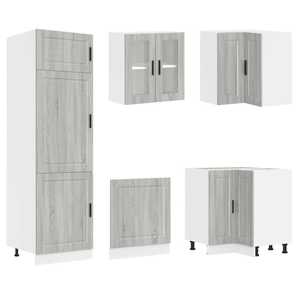 vidaXL 14 Piece Kitchen Cabinet Set "Porto" Grey Sonoma Engineered Wood 5