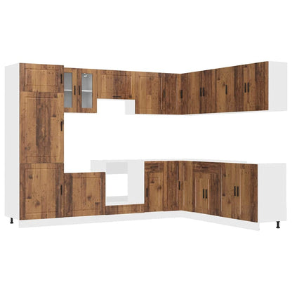 vidaXL 14 Piece Kitchen Cabinet Set "Porto" Old Wood Engineered Wood 2