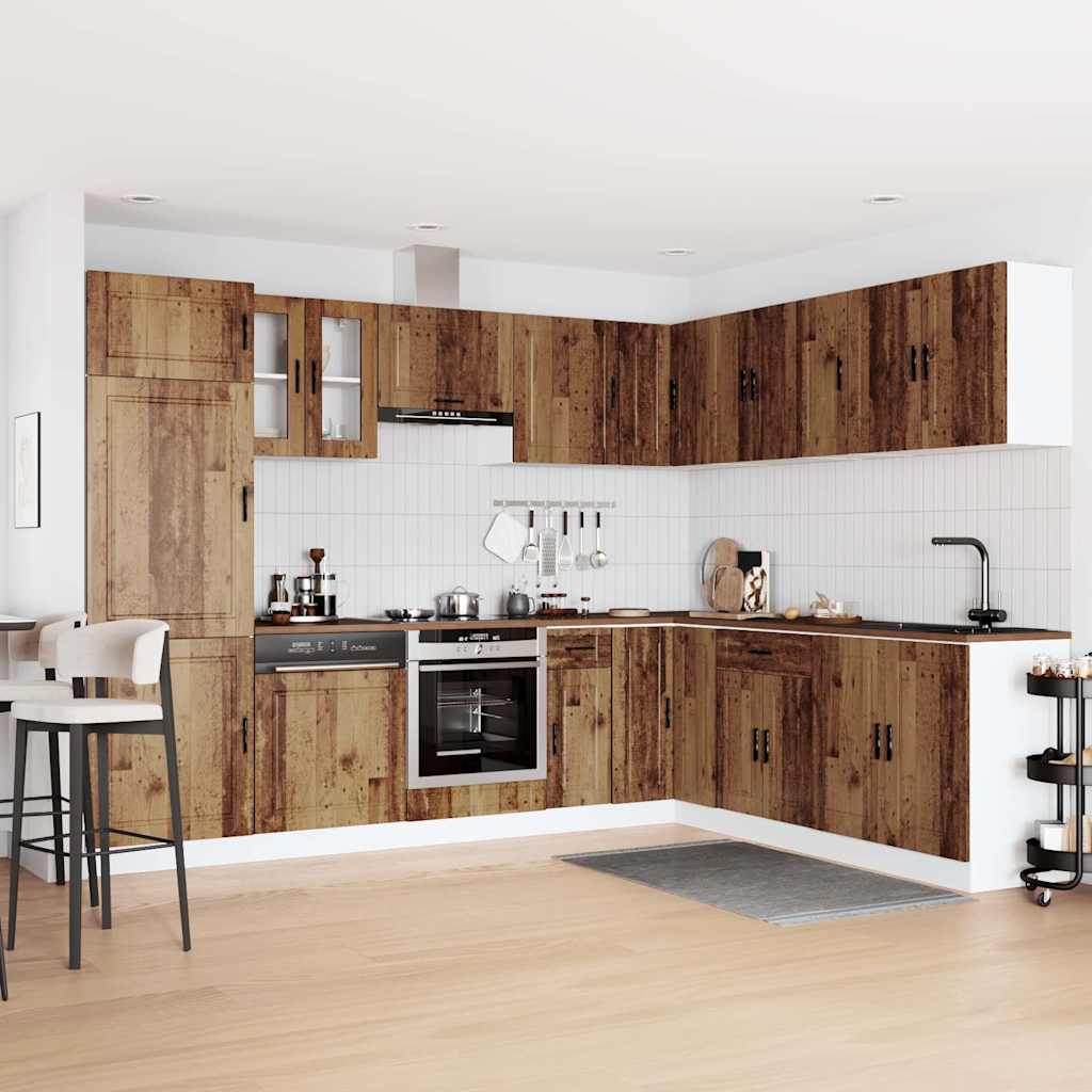 vidaXL 14 Piece Kitchen Cabinet Set "Porto" Old Wood Engineered Wood 3