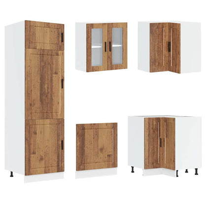 vidaXL 14 Piece Kitchen Cabinet Set "Porto" Old Wood Engineered Wood 5
