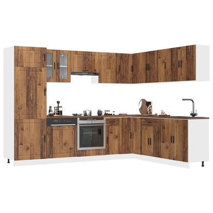vidaXL 14 Piece Kitchen Cabinet Set "Porto" Old Wood Engineered Wood 1