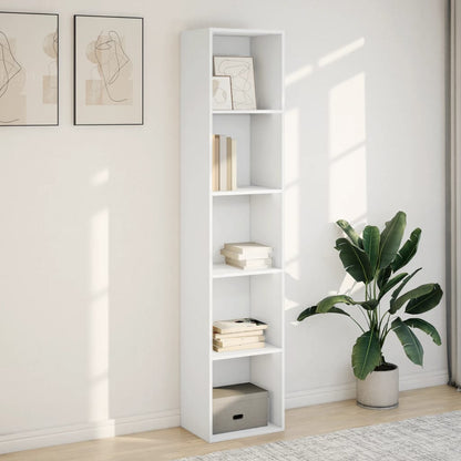 Bookcase 40x30x189 cm Engineered Wood White