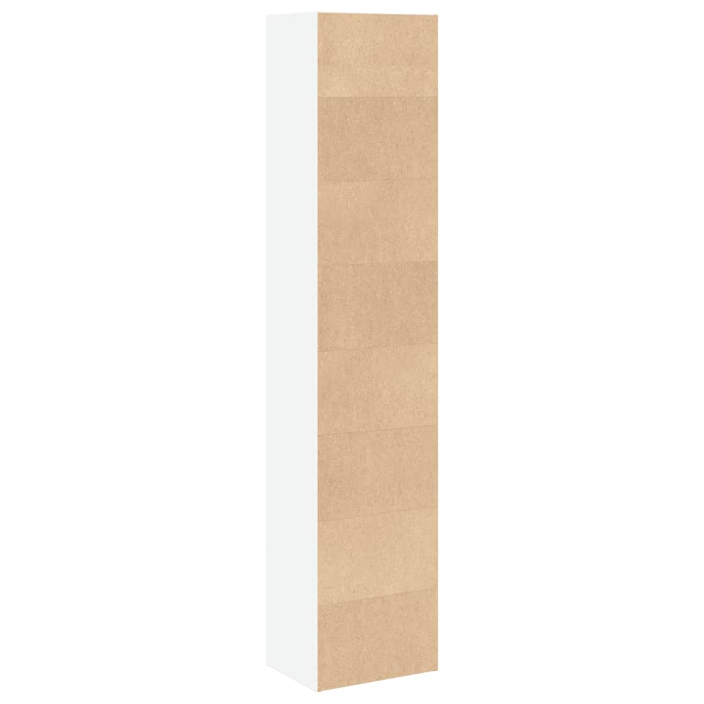 Bookcase 40x30x189 cm Engineered Wood White