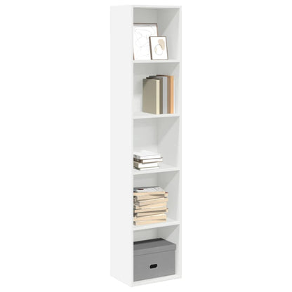 Bookcase 40x30x189 cm Engineered Wood White