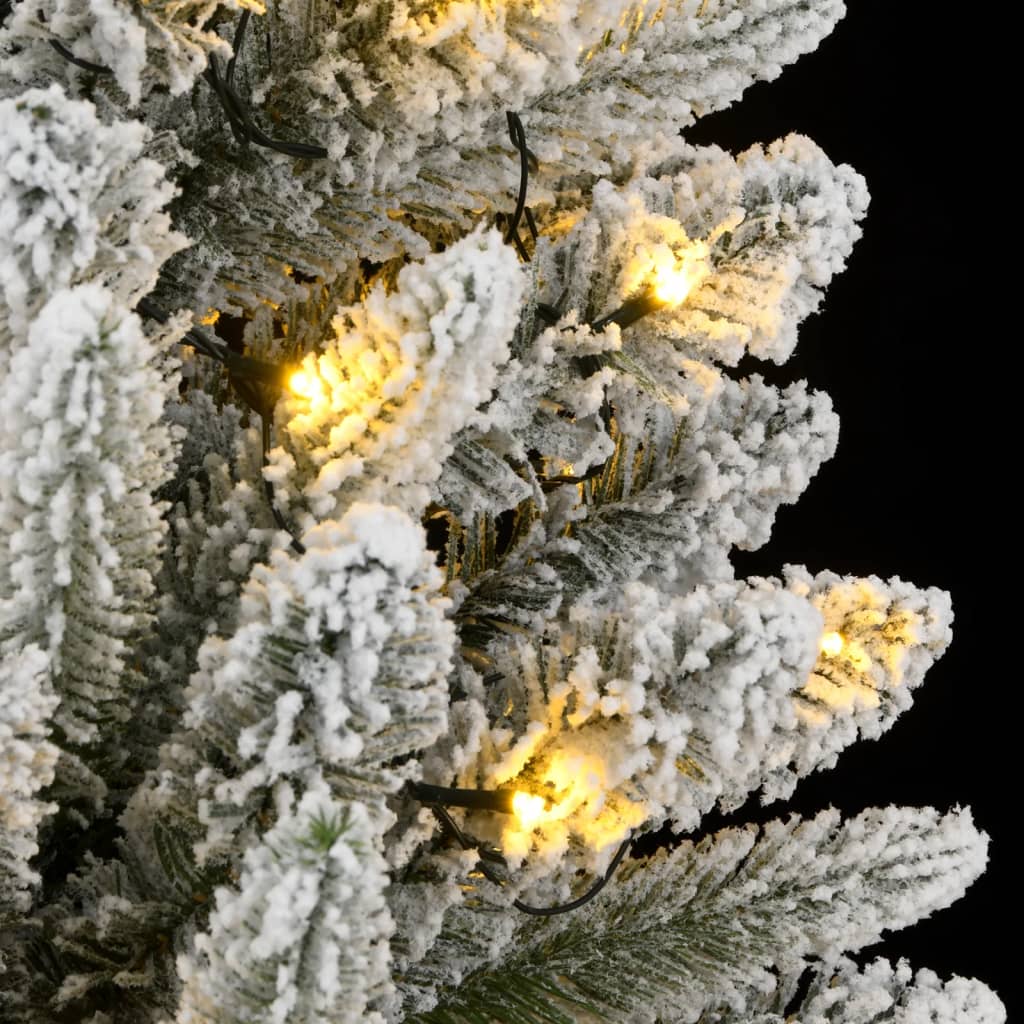 Artificial Christmas Tree White Green and White 180 cm with LEDs