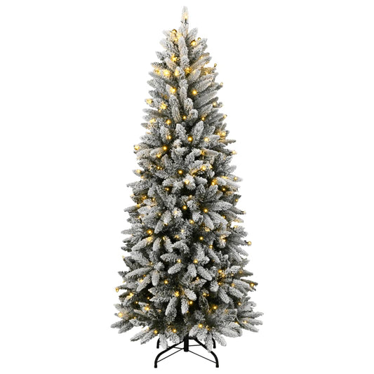 Artificial Christmas Tree White Green and White 240 cm with LEDs