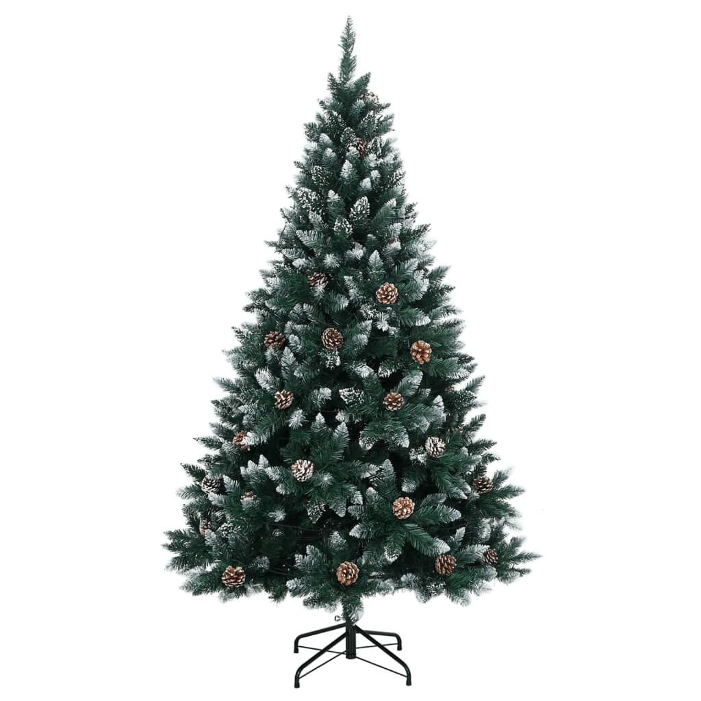 Artificial Christmas Tree with 300 LEDs with Stand Green 210 cm With leds