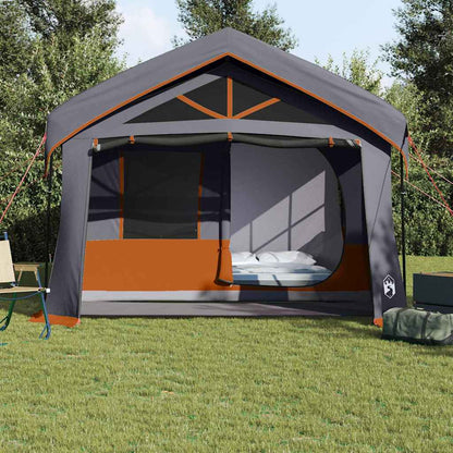 vidaXL Family Tent Grey and Orange 620 x 322 x 240 cm Polyester 3