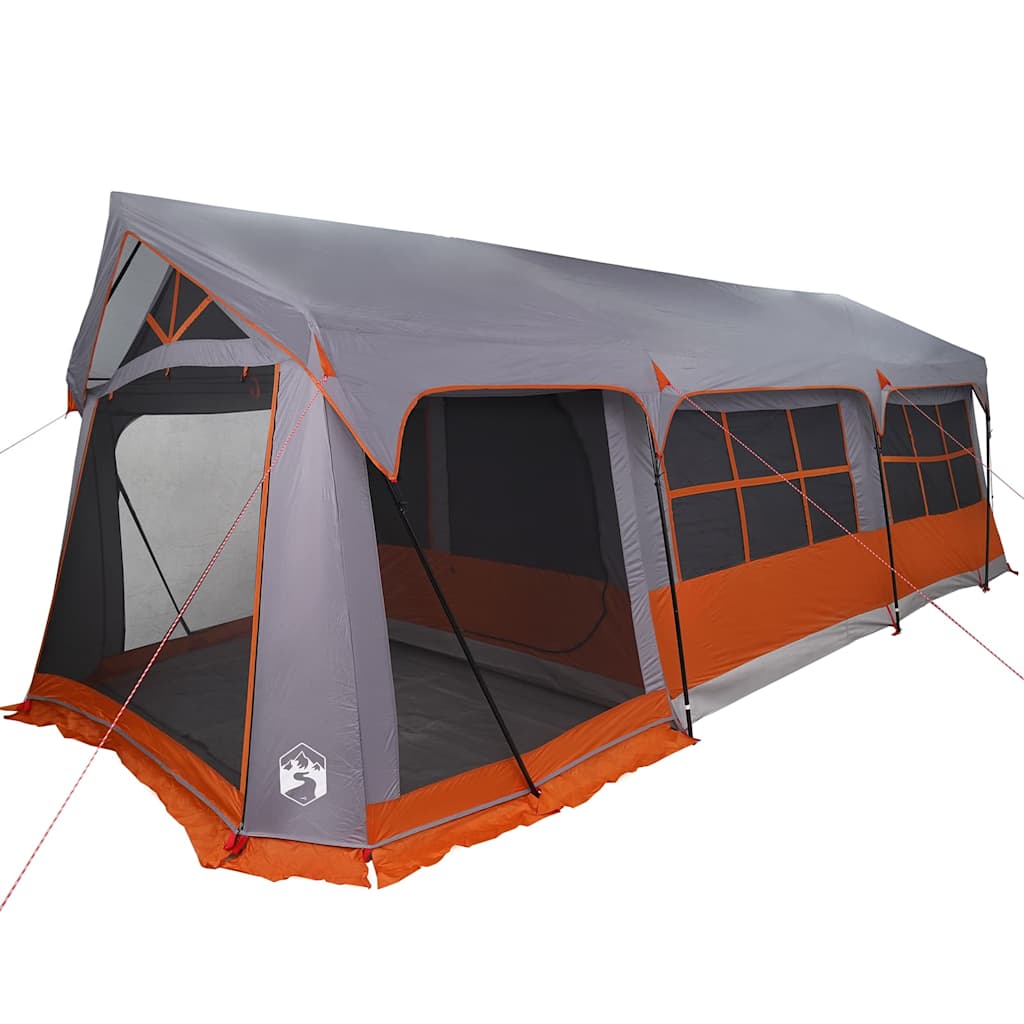 vidaXL Family Tent Grey and Orange 620 x 322 x 240 cm Polyester 2