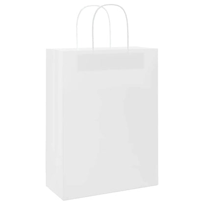 Paper Bags with Handles 250 pcs Width 26 cm White 35 cm 12 cm