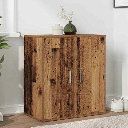 Shoe Cabinet 32x35x70 cm Engineered Wood Old wood 2x shoe cabinet with door