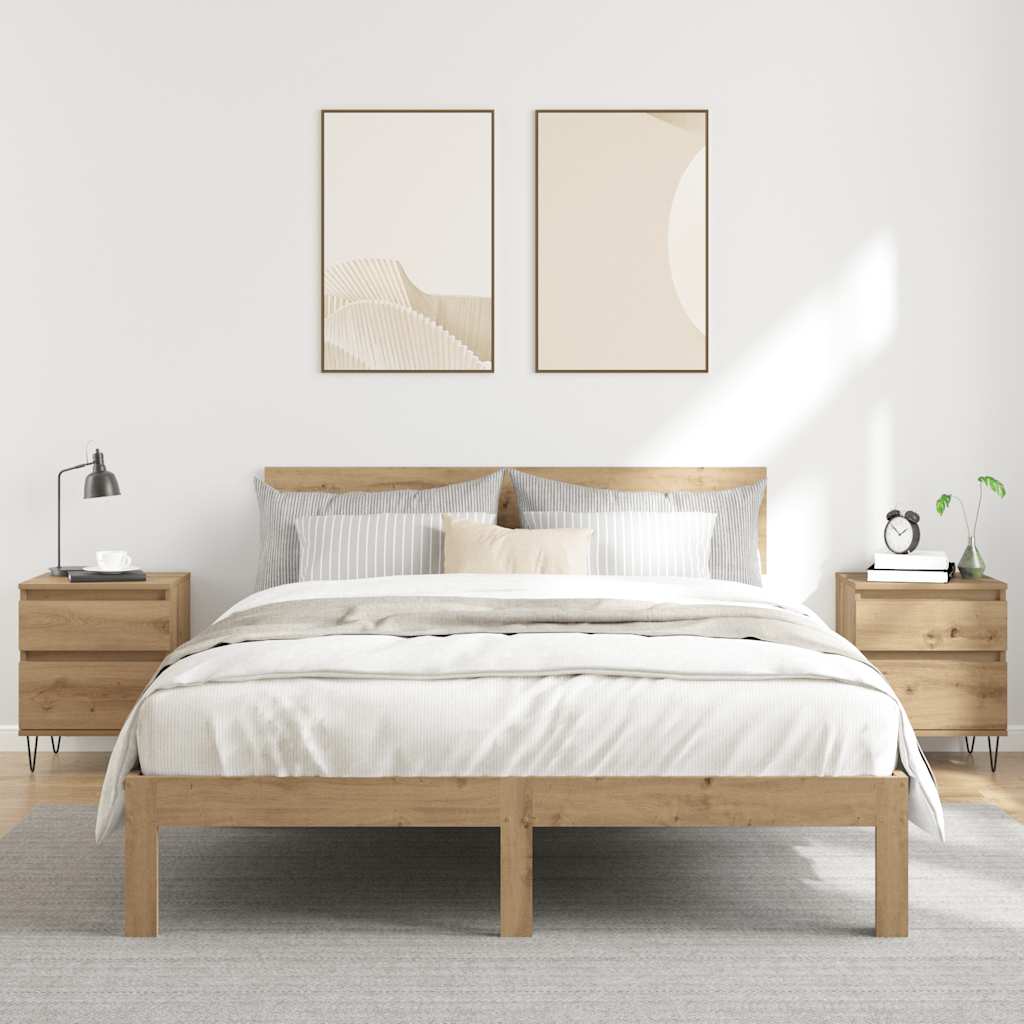 Bedside Cabinets 40x35x50 cm Engineered Wood Artisan oak