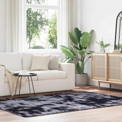 Shaggy Rug High Pile NAVARRA Polyester Dark Grey 160 x 230 cm