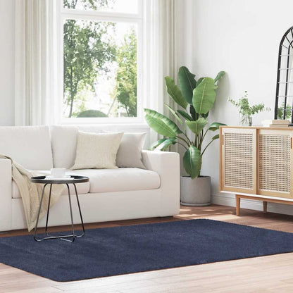 Shaggy Rug High Pile NAVARRA Polyester Navy 160 x 230 cm
