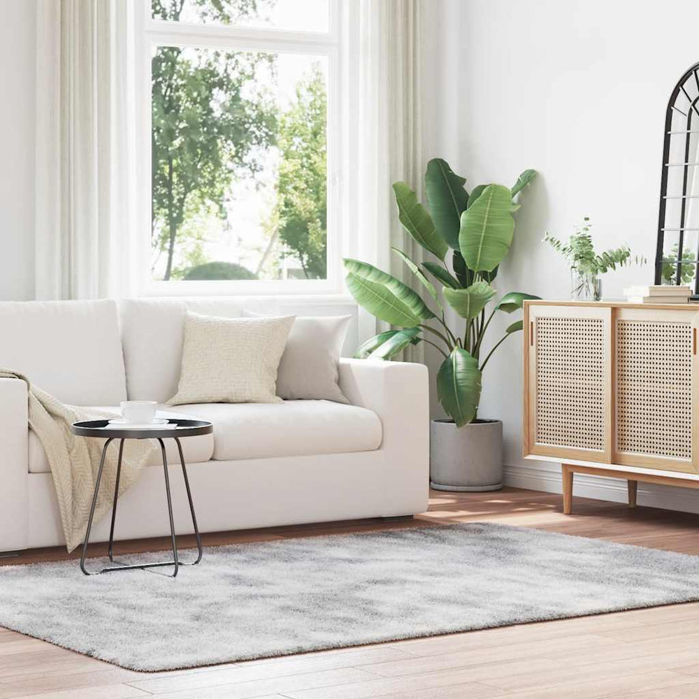 vidaXL Shaggy Rug High Pile NAVARRA Polyester Silver Grey