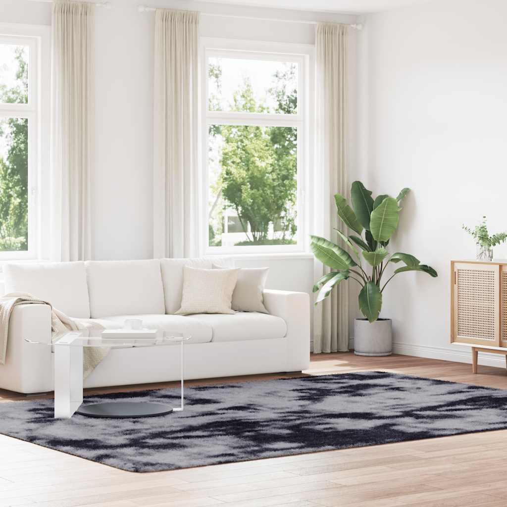Shaggy Rug High Pile NAVARRA Polyester Dark Grey 240 x 340 cm
