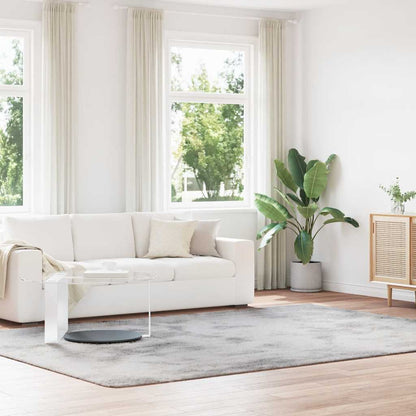 Shaggy Rug High Pile NAVARRA Polyester Silver Grey 240 x 340 cm