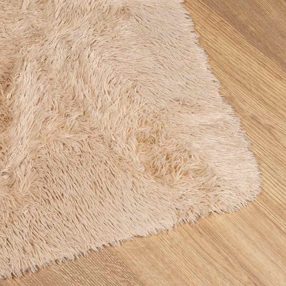 Shaggy Rug High Pile NAVARRA Polyester Beige 200 x 200 cm