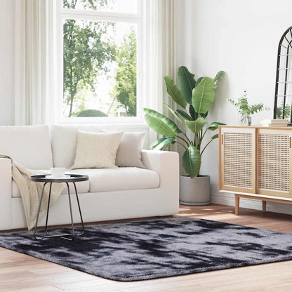Shaggy Rug High Pile NAVARRA Polyester Dark Grey 200 x 200 cm