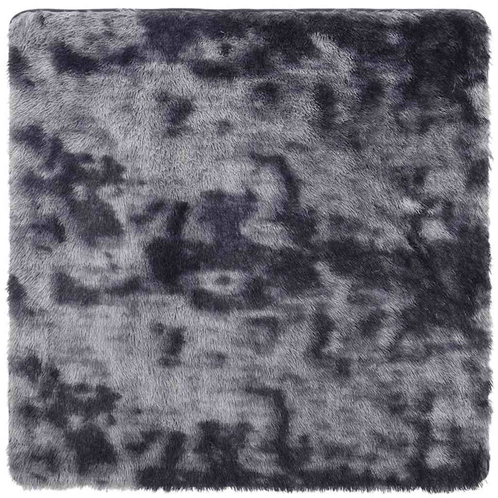 Shaggy Rug High Pile NAVARRA Polyester Dark Grey 240 x 240 cm
