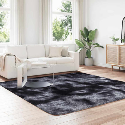 Shaggy Rug High Pile NAVARRA Polyester Dark Grey 240 x 240 cm