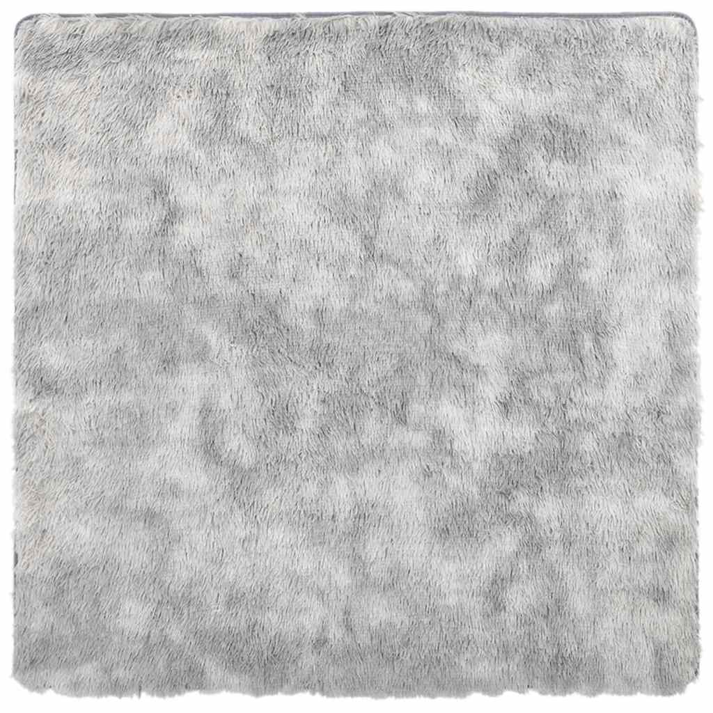 Shaggy Rug High Pile NAVARRA Polyester Silver Grey 240 x 240 cm