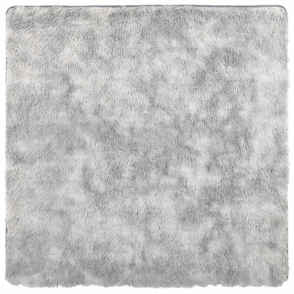Shaggy Rug High Pile NAVARRA Polyester Silver Grey 240 x 240 cm