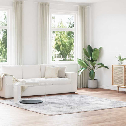 Shaggy Rug High Pile NAVARRA Polyester Silver Grey 240 x 240 cm