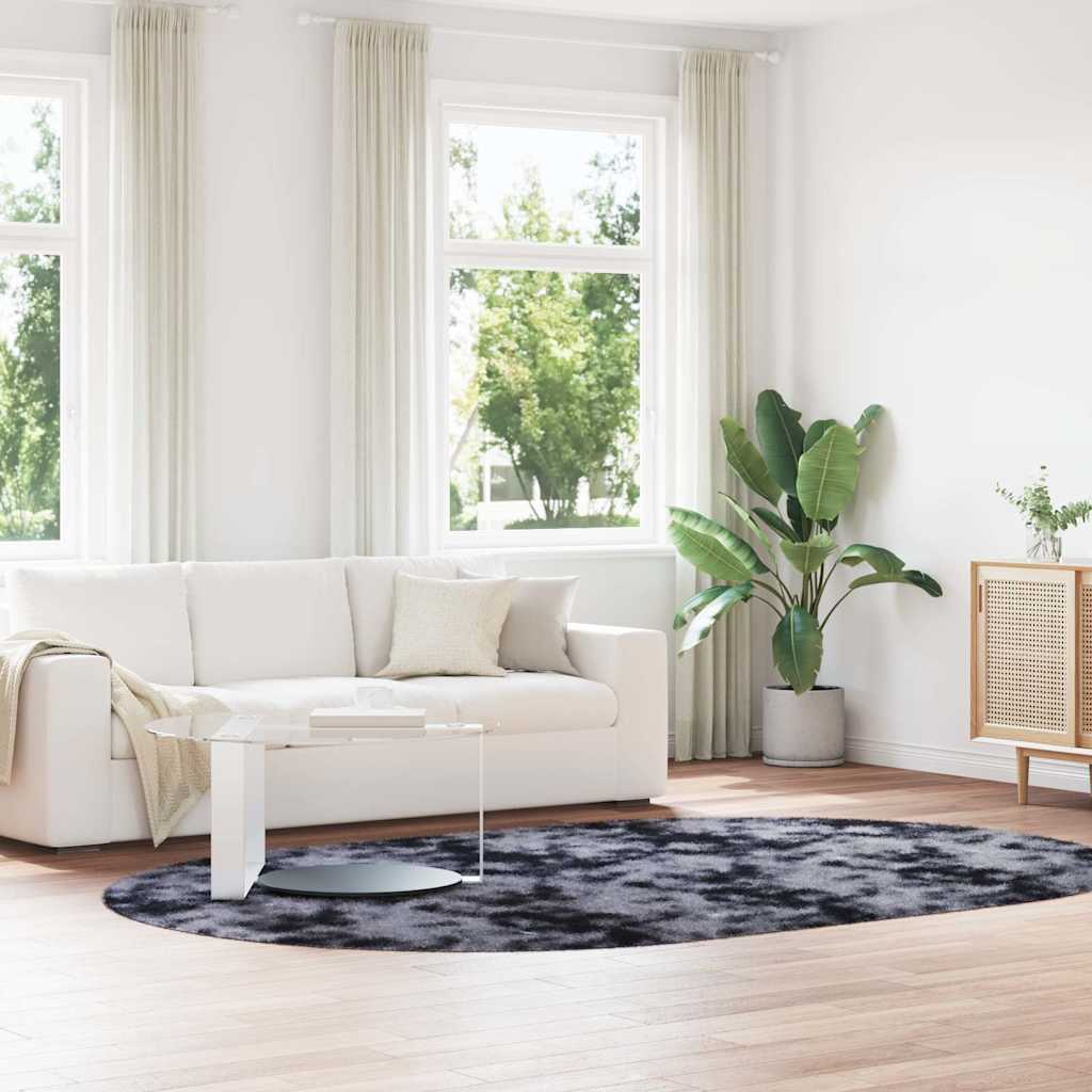 Shaggy Rug High Pile NAVARRA Polyester Dark Grey 300 x 200 cm