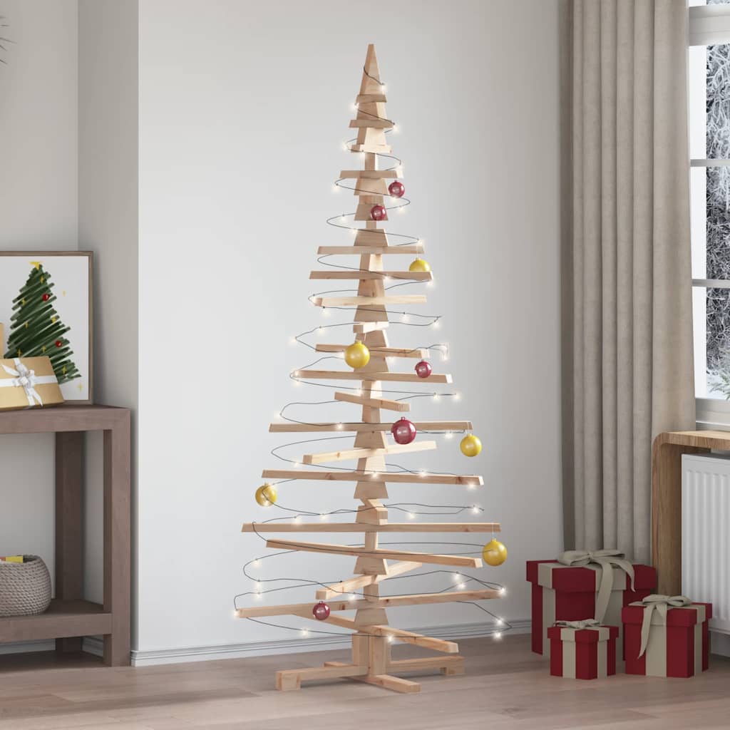 Wooden Christmas Tree KOTKA Solid Pine Wood Natural (unfinished) 180 cm