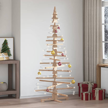 Wooden Christmas Tree KOTKA Solid Pine Wood Natural (unfinished) 180 cm
