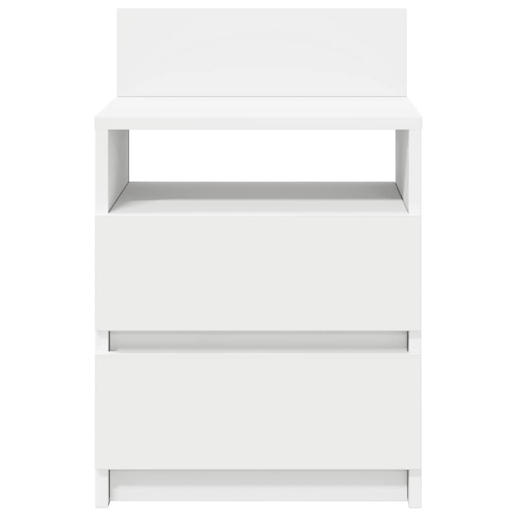 Bedside Cabinets with Drawers 40x33x60 cm White