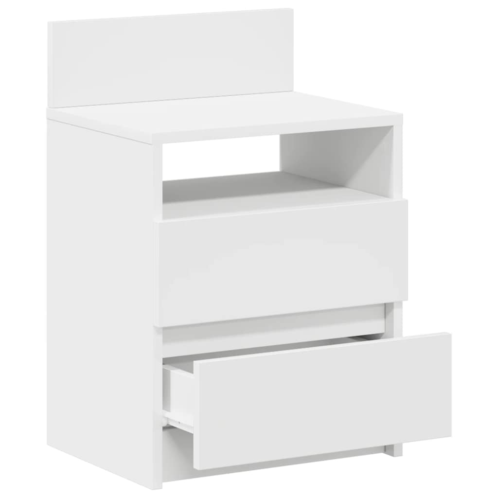 Bedside Cabinets with Drawers 40x33x60 cm White